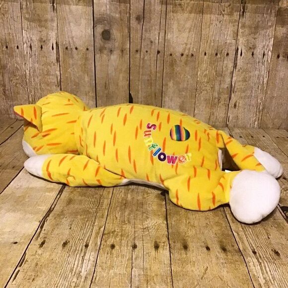 Vintage Lisa Frank Sunflower 23” Yellow Cat Plush 1998 - Picture 2 of 12